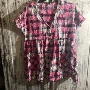 Dolls Kill x Delias, baby doll, pink, tie-dyed dress oversized extra small